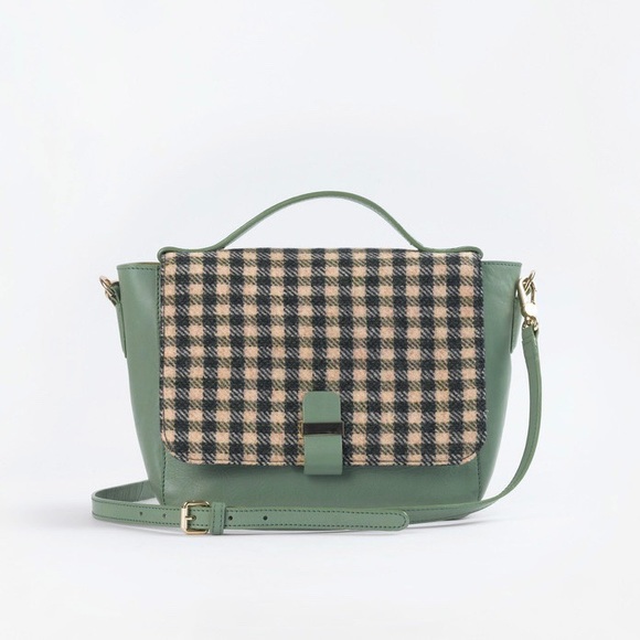 Boden Handbags - Boden Green Tweed Bloombury Shoulder Bag